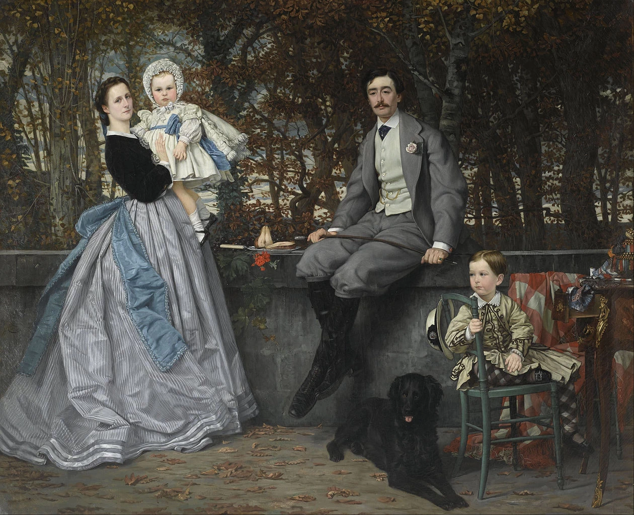 James Tissot - 164, Ritratto del Marchese e della Marchesa di Miramon e dei loro figli, 1865, musée d’Orsay, Paris